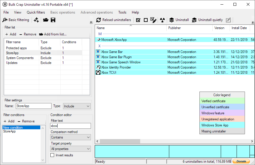 Bulk-Crap-Uninstaller — BCUninstaller Uninstall list creation