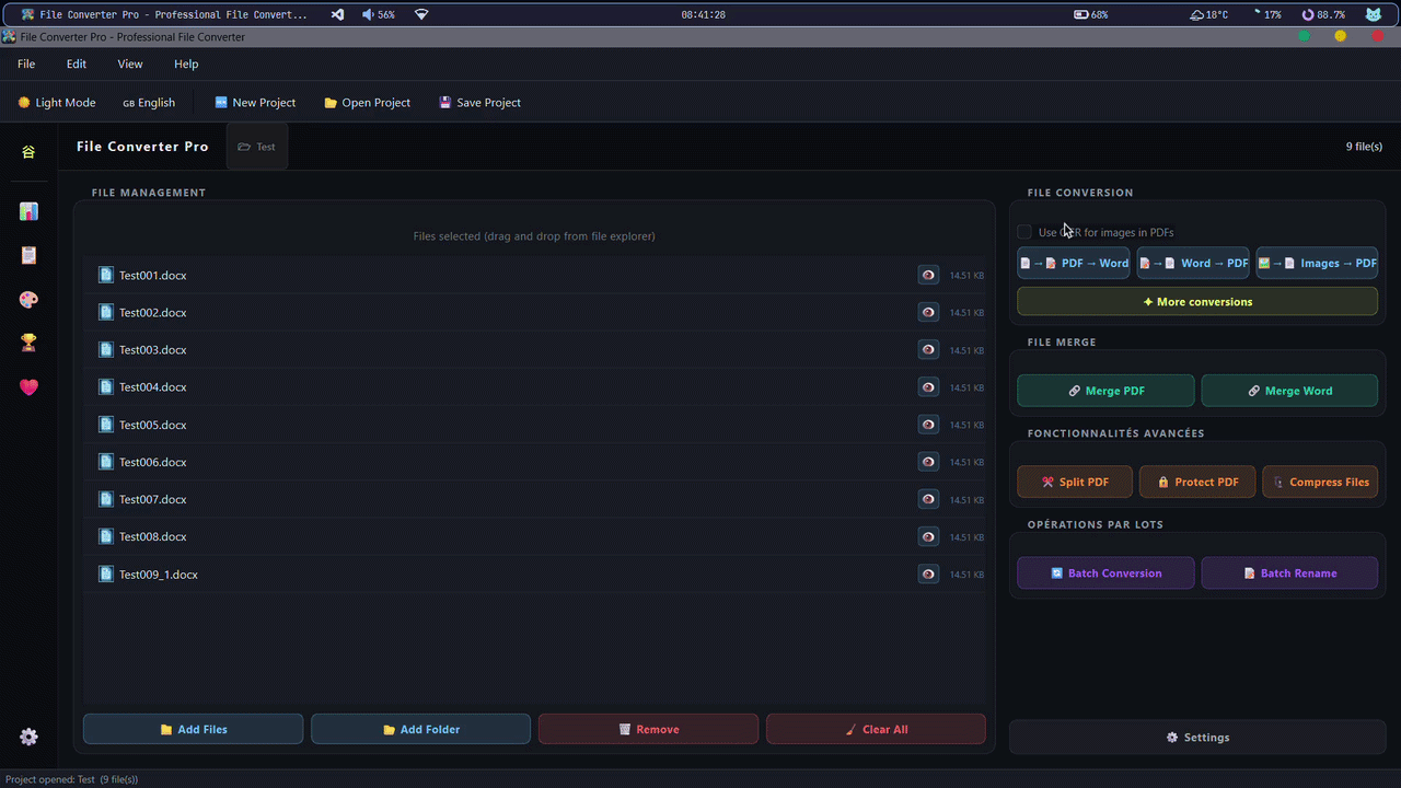File Converter Pro — Conversion