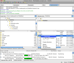 FileZilla® — OS X Main