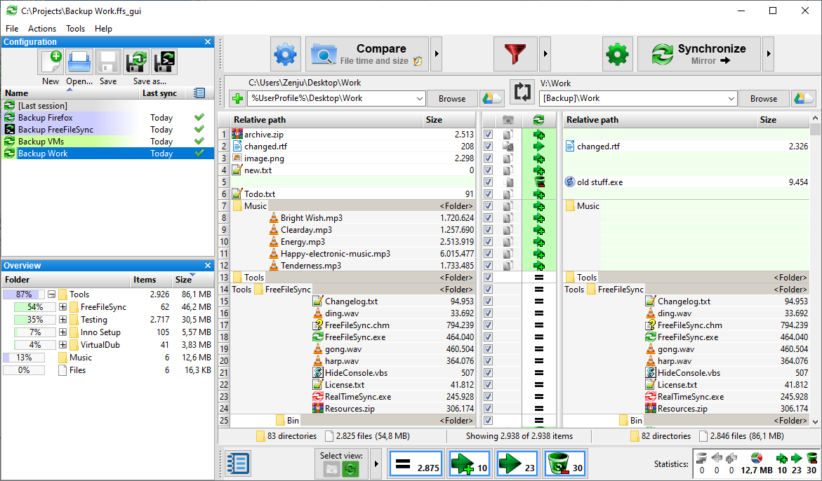 FreeFileSync — FreeFileSync on Windows