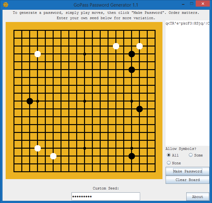 gopass — Generating a password from a game