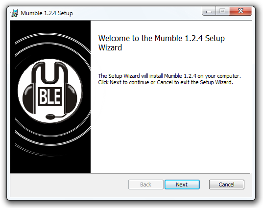 Mumble — Mumble 1.2.4 setup on Windows 7