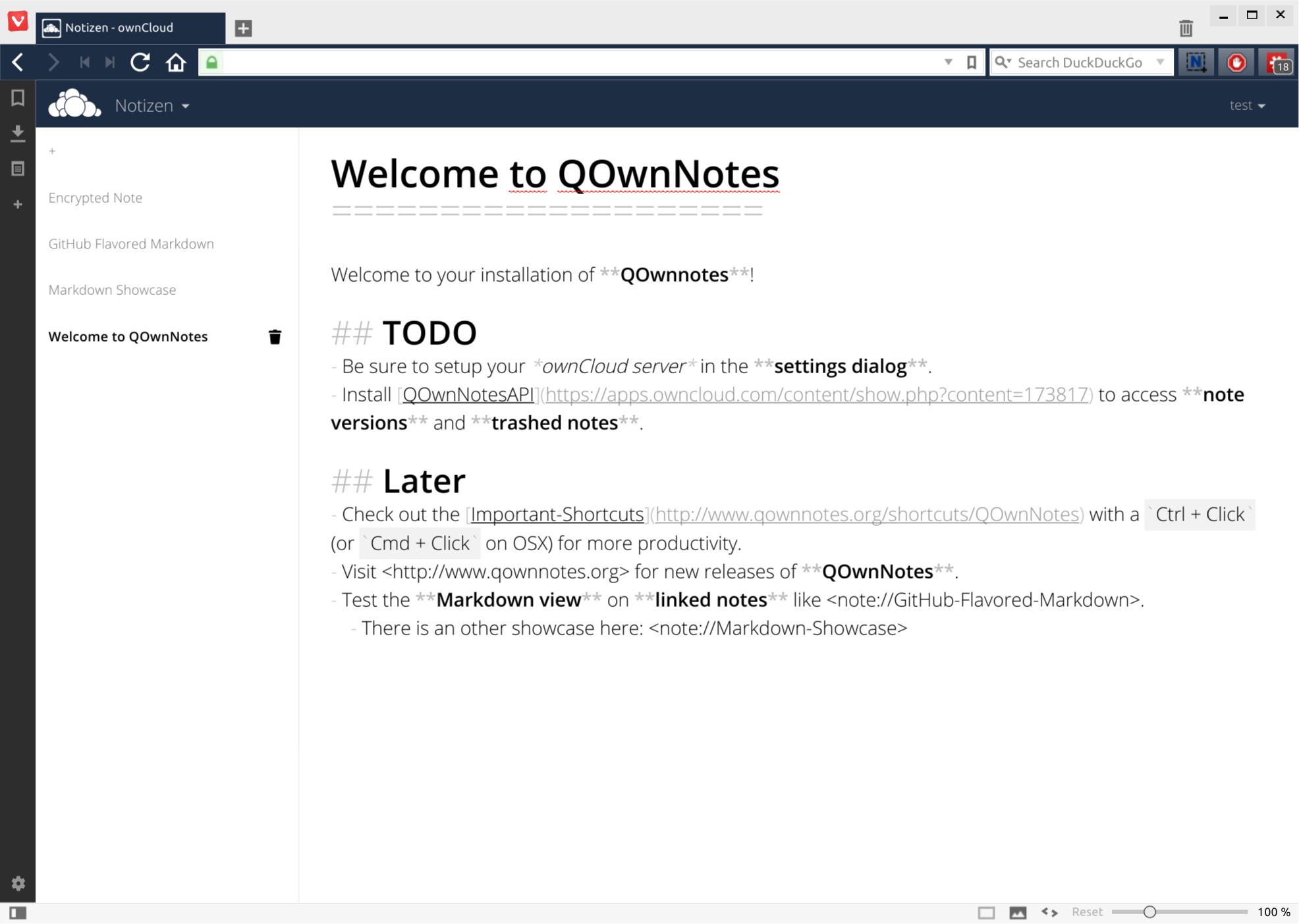 QOwnNotes — ownCloud Notes