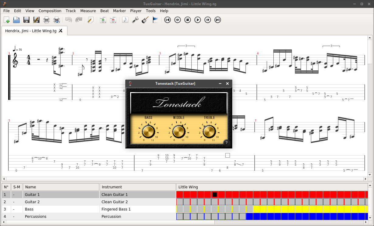 TuxGuitar screenshot 1